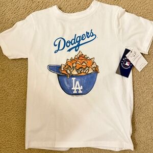 Tiny Turnip MLB Los Angeles Dodgers Nacho Helmet Tee Shirt